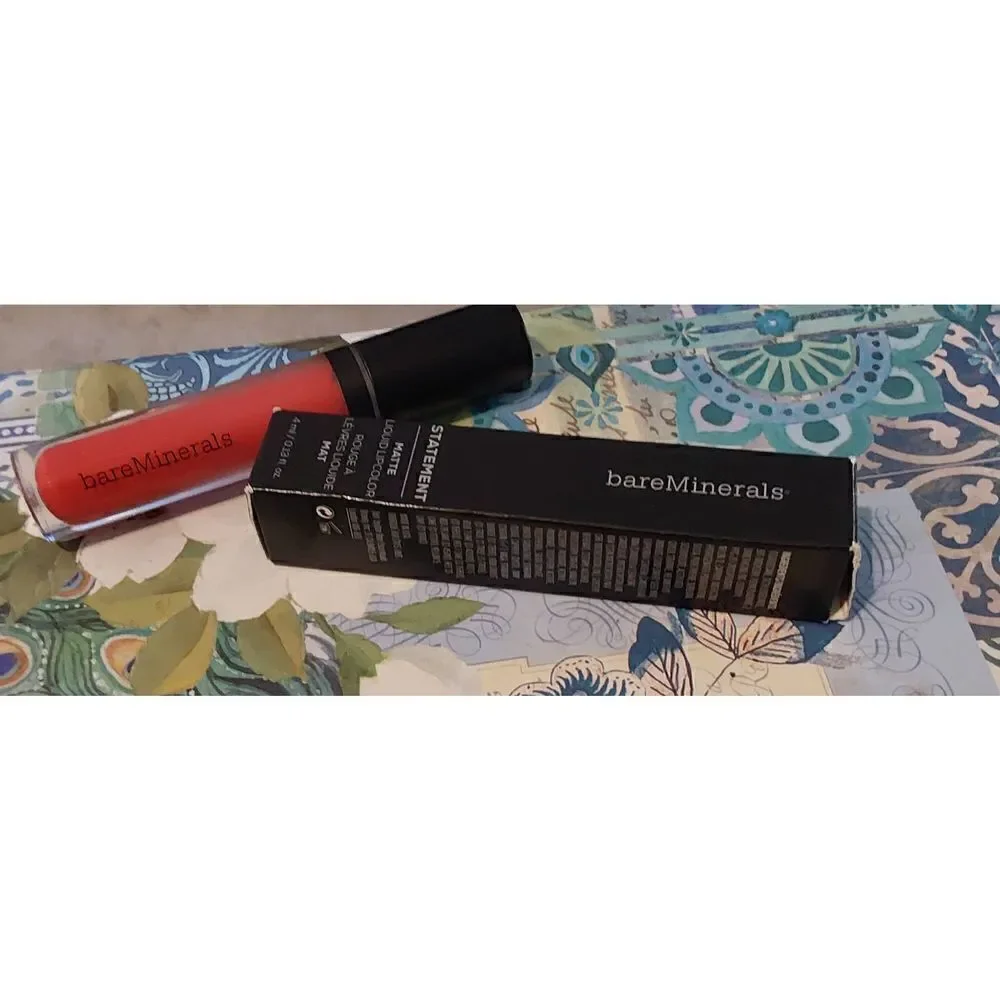 BNIB~bareMinerals Statement Matte Liquid Lipcolor in Juicy